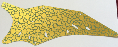Cloth Wing Triangle 27 1/2 x 11 Right with Gold Scales Pattern, 26651 Sand Green U