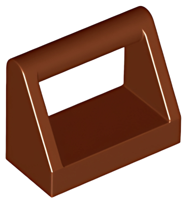 Деталь LEGO Lego Tile, Modified 1 x 2 with Bar Handle 2432 Reddish Brown U