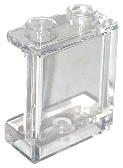 Panel 1 x 2 x 2 with Side Supports - Hollow Studs, 87552 Trans-Clear N
