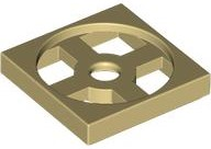 Turntable 2 x 2 Plate, Base, 3680 Tan U