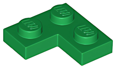 Деталь LEGO Plate 2 x 2 Corner 2420 Green U