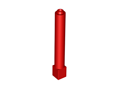 Деталь LEGO Саппорт Lego Support 1 x 1 x 6 Solid Pillar 43888 Red U