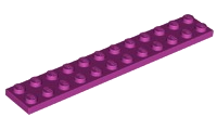Plate 2 x 12, 2445 Magenta U