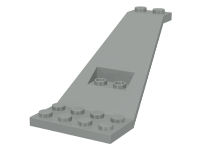 Wing Plate Bi-level 8 x 4 and 2 x 3 1/3 Up, 30118 Light Gray U