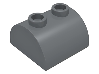 Деталь LEGO Lego Slope, Curved 2 x 2 x 1 Double with 2 Studs 30165 Dark Bluish Gray U