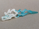 Hero Factory Weapon Accessory, Flame / Lightning Bolt with Axle Hole with Marbled Trans-Light Blue Pattern, 11302pb02