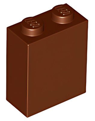 Деталь Lego Brick 1 x 2 x 2 with Inside Stud Holder 3245c Reddish Brown U