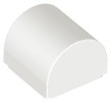 Slope, Curved 1 x 1 x 2/3 Double, 49307 White N