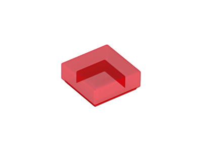 Деталь LEGO Tile 1 x 1 with Groove 3070b Trans-Red N