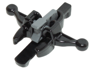Minifigure, Weapon Crossbow with Mini Blaster / Shooter with Dark Bluish Gray Trigger (20105 / 15392), 20105c01 Black U