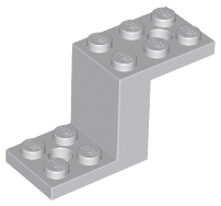 Деталь Lego Bracket 5 x 2 x 2 1/3 with 2 Holes and Bottom Stud Holder 76766 Light Bluish Gray N