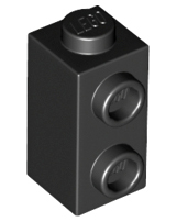Деталь Lego Brick, Modified 1 x 1 x 1 2/3 with Studs on Side 32952 Black N