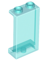 Panel 1 x 2 x 3 with Side Supports - Hollow Studs, 87544 Trans-Light Blue U