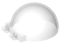 Windscreen 6 x 6 x 3 Canopy Half Sphere with Dual 2 Fingers, 50747 Trans-Clear U