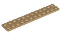 Plate 2 x 12, 2445 Dark Tan N