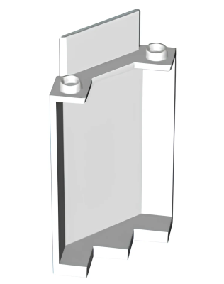 Деталь LEGO Панель угловая без нижних углублений Lego Panel 3 x 3 x 6 Corner Wall without Bottom Indentations 87421 White U