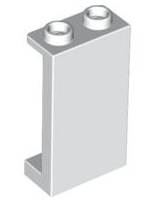 Panel 1 x 2 x 3 with Side Supports - Hollow Studs, 87544 White N