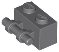 Brick, Modified 1 x 2 with Bar Handle on Side 30236 Dark Bluish Gray N