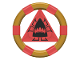 Ring with Center Triangle with Gold Bands and Shark Pattern (Atlantis Treasure Key), 87748pb03  