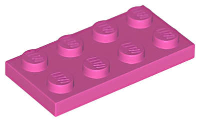 Деталь LEGO Plate 2 x 4 3020 Dark Pink U