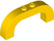 Arch 1 x 6 x 2 Curved Top, 6183 Yellow U