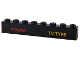 Brick 1 x 8 with Red 'POWER' and Bright Light Orange 'TV TYPE' Pattern, 3008pb174