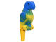 Bird, Parrot with Large Beak with Marbled Blue Pattern, 27063pb01