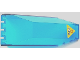 Windscreen 10 x 4 x 2 1/3 Canopy with Black 'R.E.S.' and Red 'Q' on Yellow Triangle Pattern (Sticker) - Set 6473, 2507pb09  