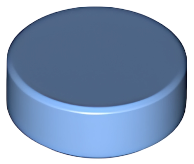 Деталь LEGO Tile, Round 1 x 1 98138 Medium Blue U