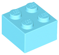 Brick 2 x 2, 3003 Medium Azure N
