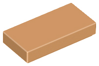 Tile 1 x 2, 3069 Medium Nougat N