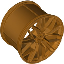 Wheel 62.3mm D. x 42mm Technic Racing Large with 10 'Y' Spokes, 68577 Metallic Gold N