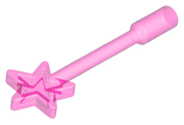 Minifigure, Utensil Magic Wand, 6124 Trans-Dark Pink N