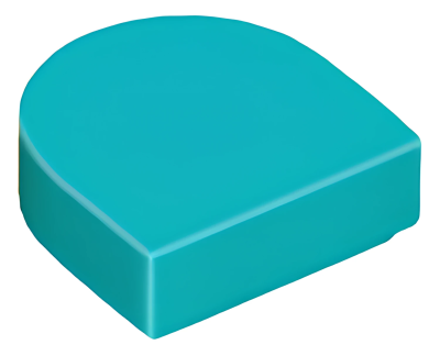 Деталь LEGO Lego Tile, Round 1 x 1 Half Circle Extended 24246 (6313556) Dark Turquoise U