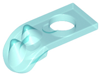 Minifigure Armor Shoulder Pad with Spikes on Top, 39260 Trans-Light Blue U