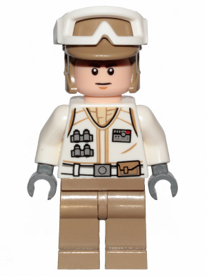 Минифигурка Lego Hoth Rebel Trooper White Uniform, Dark Tan Legs (Frown) sw1015