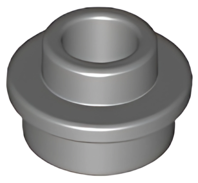 Деталь LEGO Plate, Round 1 x 1 with Open Stud 85861 (28626, 29387) Dark Bluish Gray U