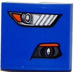 Slope, Curved 2 x 2 x 2/3 with Ford Mustang Headlight / Fog Light Pattern Model Right Side (Sticker) 15068pb056R Used