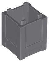 Деталь LEGO Контейнер Lego Container, Box 2 x 2 x 2 - Top Opening 61780 Dark Bluish Gray U