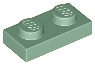 Деталь LEGO Plate 1 x 2 3023 Sand Green N
