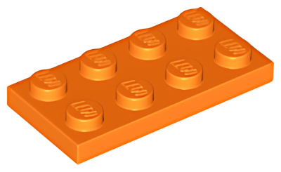 Деталь LEGO Plate 2 x 4 3020 Orange U