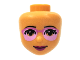 Mini Doll, Head Friends with Nougat Eyes, Glasses with Bright Pink Lenses and Dark Pink Frames, Magenta Lips and Closed Mouth Pattern, 72451
