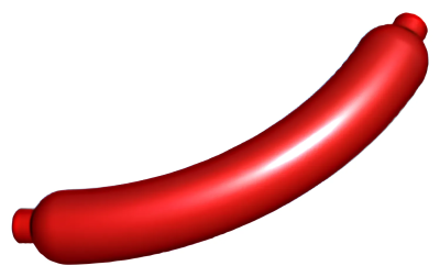 Деталь LEGO Сосиска Lego Hot Dog / Sausage 33078 (25994) Red U