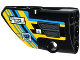 Technic, Panel Fairing # 1 Small Smooth Short, Side A with Grille and Sponsor Logos on Dark Azure, Yellow and Black Background Pattern (Sticker) - Set 42034, 87080pb020  