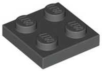 Plate 2 x 2, 3022 Dark Gray U
