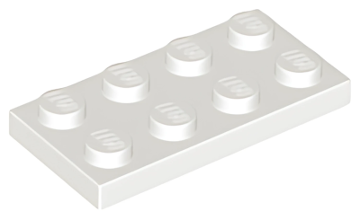 Деталь LEGO Plate 2 x 4 3020  White U