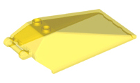Windscreen 8 x 4 x 2 with 2 Studs and Bar Handle, 21849 Trans-Yellow U
