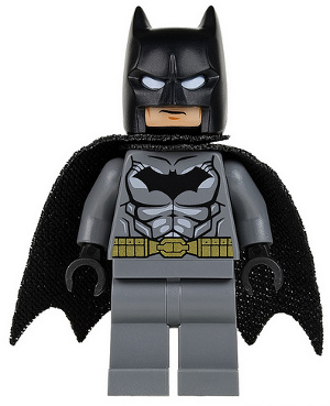 Минифигурка Lego Batman - Dark Bluish Gray Suit, Gold Belt, Black Hands, Spongy Cape sh0151 N