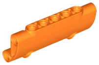 Technic, Panel Curved 7 x 3 with 2 Pin Holes through Panel Surface, 24119 Orange N
