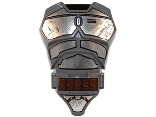 Large Figure Torso with SW Mandalorian Armor Pattern (Jango), 21561pb02 Dark Bluish Gray U
